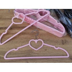 Вішалки-плечики бархатні 41х0,6см (розові)